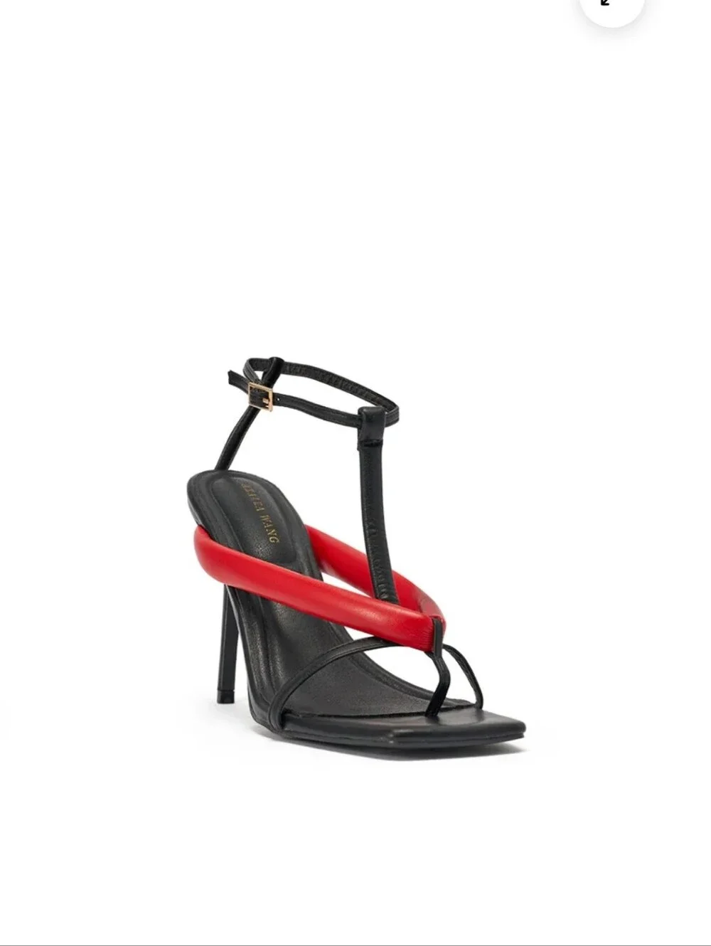 Black And Red Strappy Stiletto Heels EUC Size 9